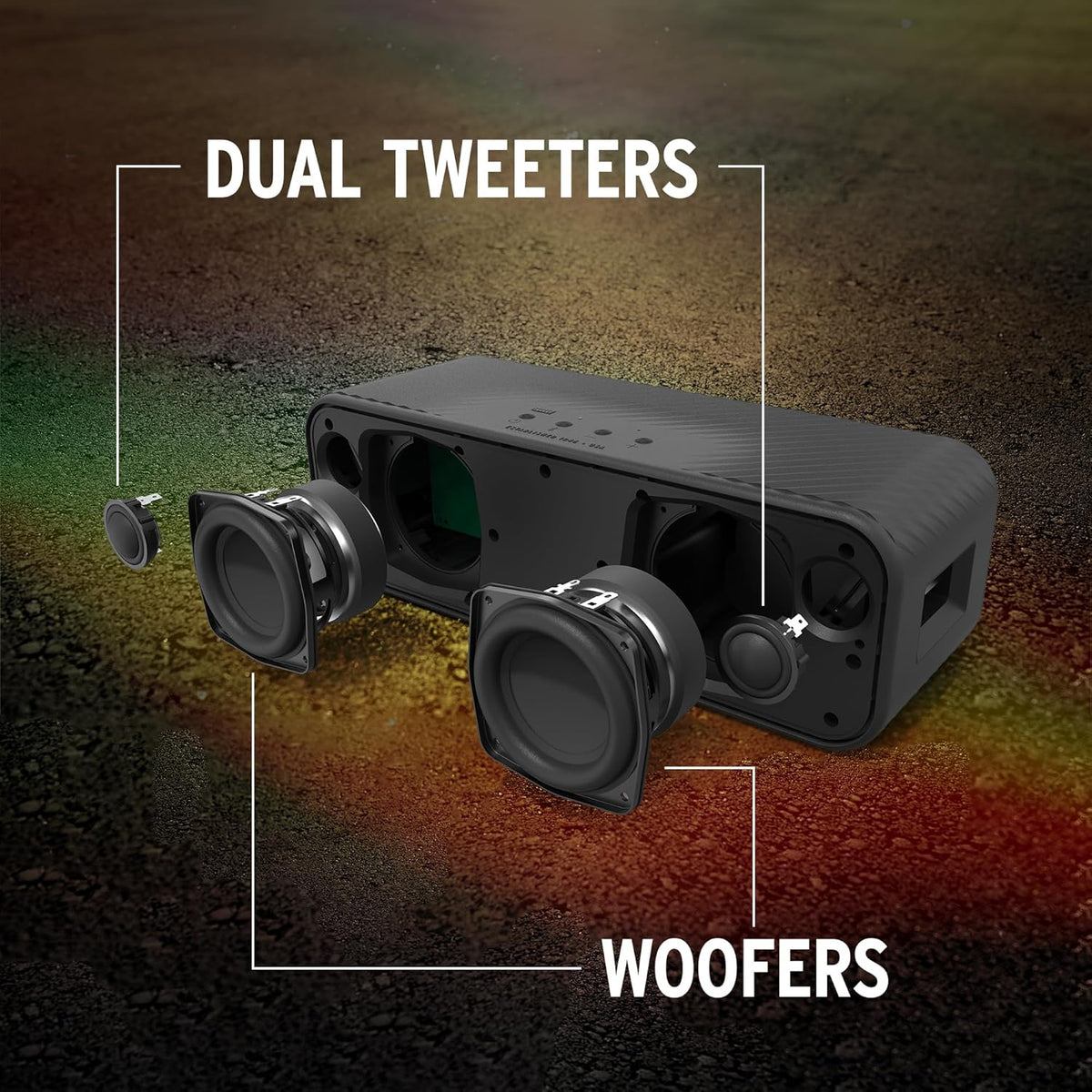Klipsch Detroit Portable Bluetooth Speaker – 20 Hours Battery, IP67 Waterproof - PuriLite