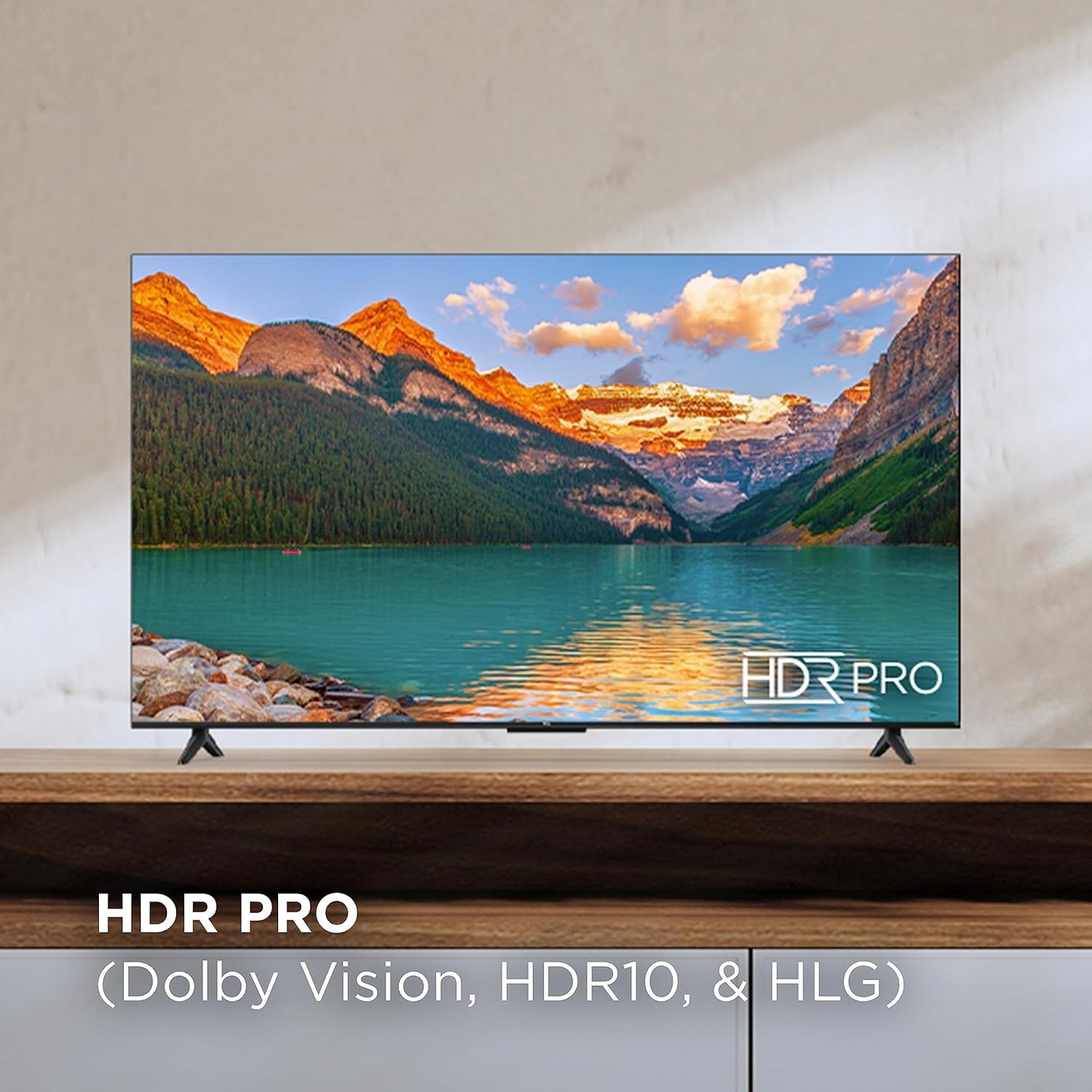 TCL 65-Inch Class S4 4K LED Smart TV with Fire TV (65S450F-CA), Dolby Vision HDR, Dolby Atmos, Alexa Built-in, Apple Airplay Compatibility, Streaming UHD Television, Black - PuriLite
