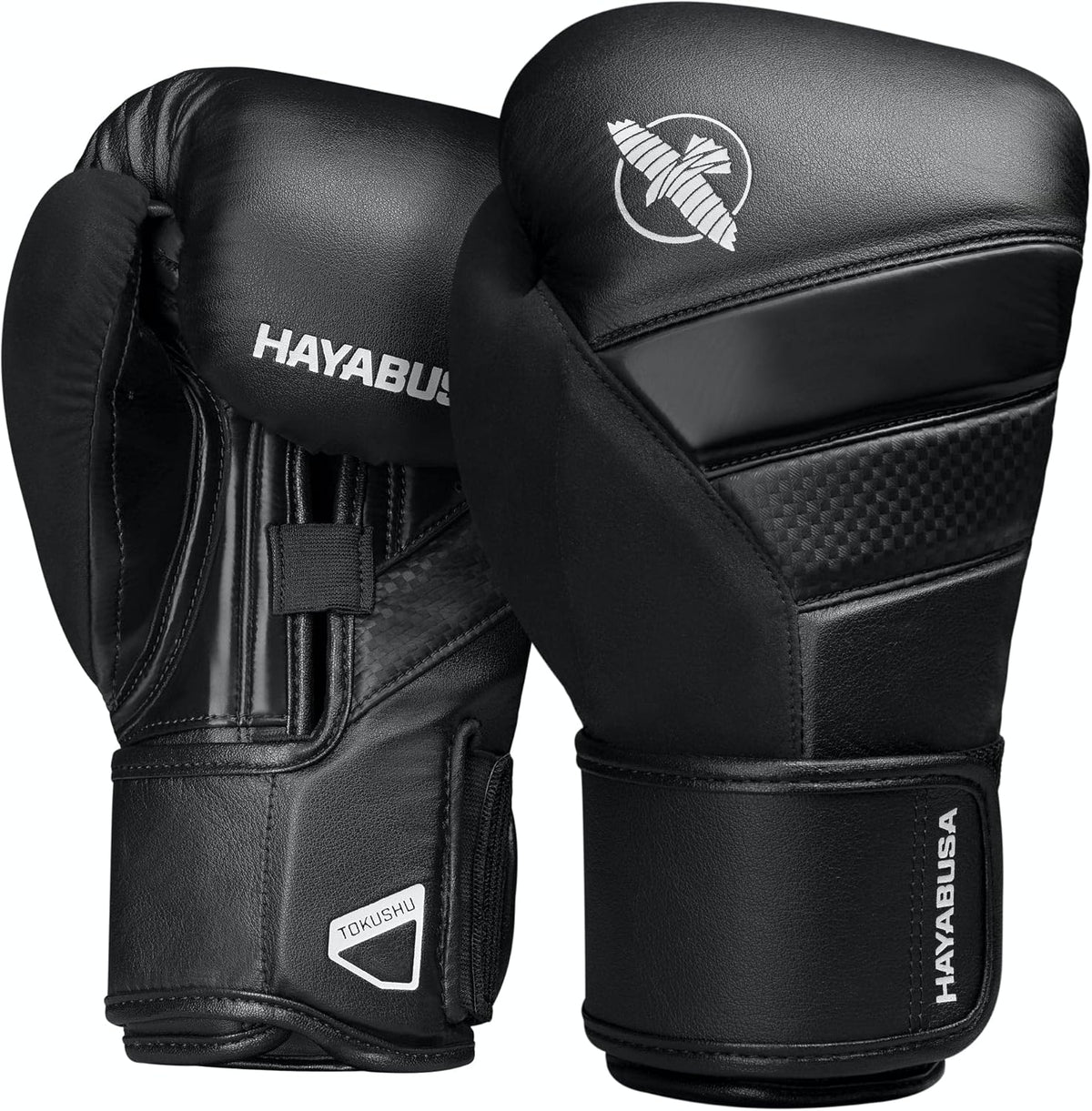 Hayabusa T3 Boxing Gloves for Men and Women Wrist and Knuckle Protection, Dual-X Hook and Loop Closure, Splinted Wrist Support, 5 Layer Foam Knuckle Padding - PuriLite