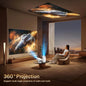 [Built-in App] Mini Projector 1080P Full HD, 4K Projector with 180° Rotation, Portable Projector WiFi 6&Bluetooth 5.2 Support, Featuring Auto Keystone Correction, HDMI/USB Connectivity White - PuriLite