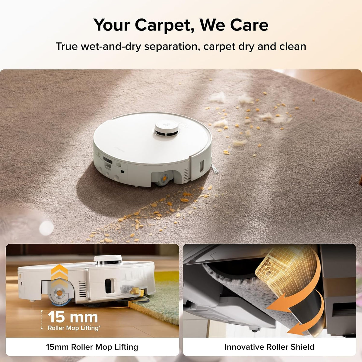 roborock Qrevo Curv 2 Flow SpiraFlow Robot Vacuums and Mop 20,000Pa Suction