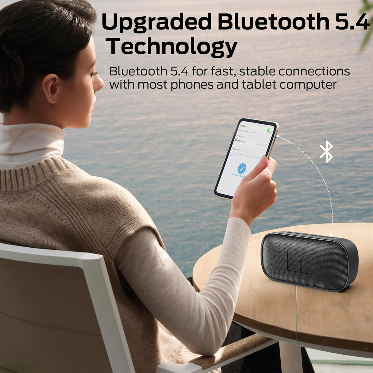 Monster S150 Speaker, Strong Bluetooth 5.4, IPX7 Waterproof Wireless Speaker, Support Sulti-Channel Connection, HD Hands-Free Calling, Compact Design Bluetooth Speakers - PuriLite