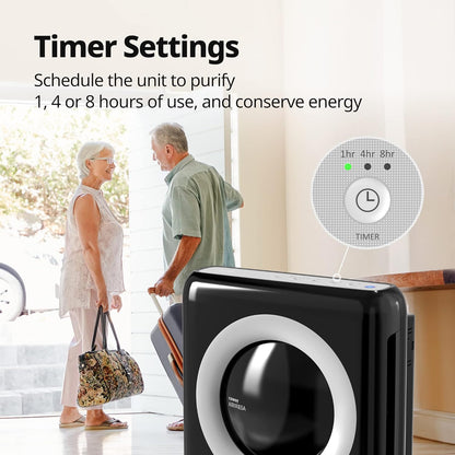 Coway Airmega AP-1512HHS App-Enabled Smart Technology, Compatible with Amazon Alexa True HEPA Air Purifier, Black/Bronze - PuriLite