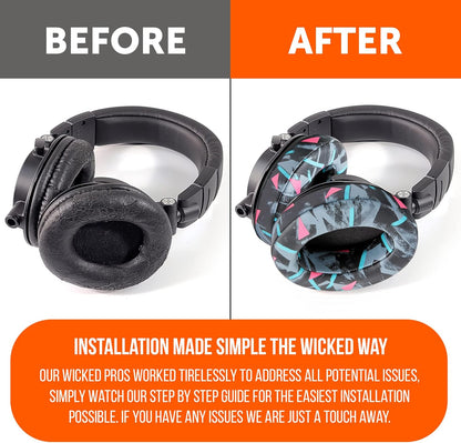 WC PadZ - The Ultimate Upgraded Earpads by Wicked Cushions - Compatible with Audio Technica, HyperX, SteelSeries Arctis & More - Extra Thick - Bigger Opening - Softer Memory Foam | (Black) - PuriLite