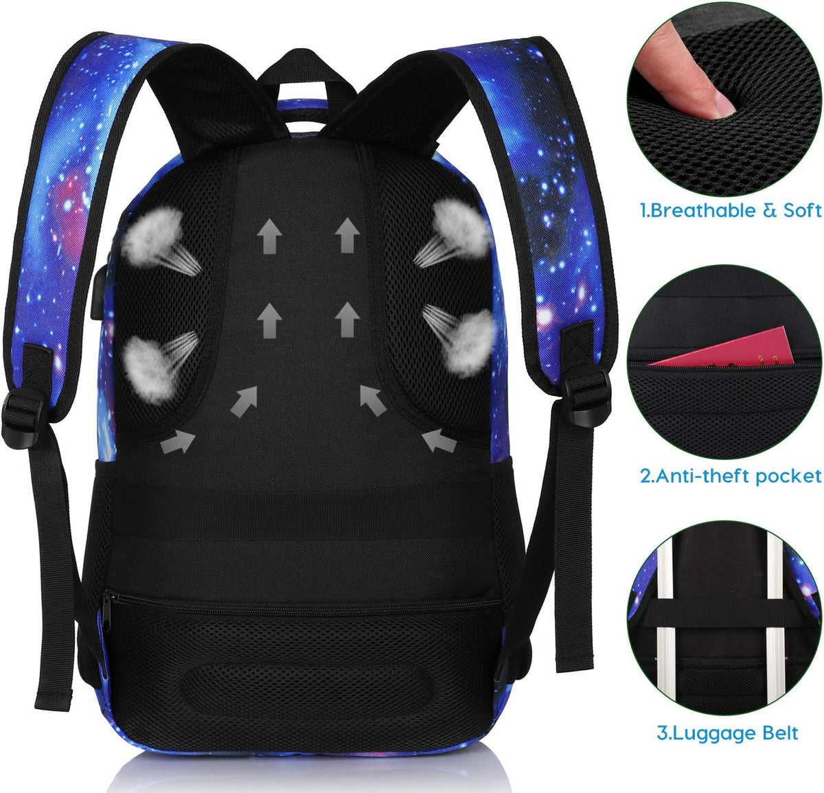 Backpack for Teen Girls,Boys School Backpack for Women with USB,College Backpack,Big Flower - PuriLite