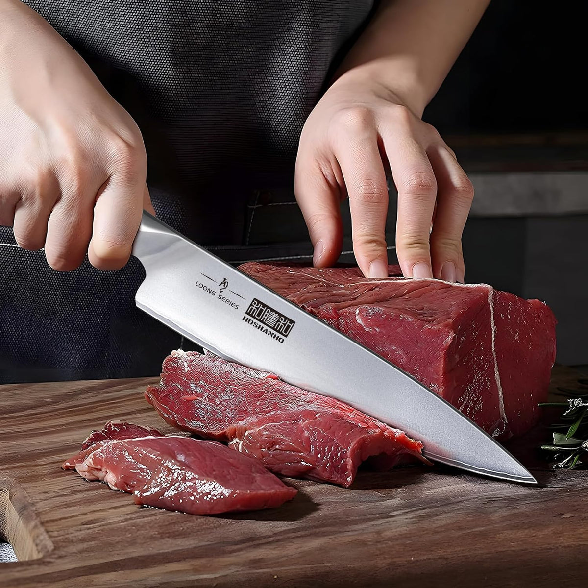 HOSHANHO 16-Piece Knife Set, Japanese High Carbon Stainless Steel Kitchen Knife Set, Ultra Sharp Chef Knife Block Set with Sharpener - PuriLite