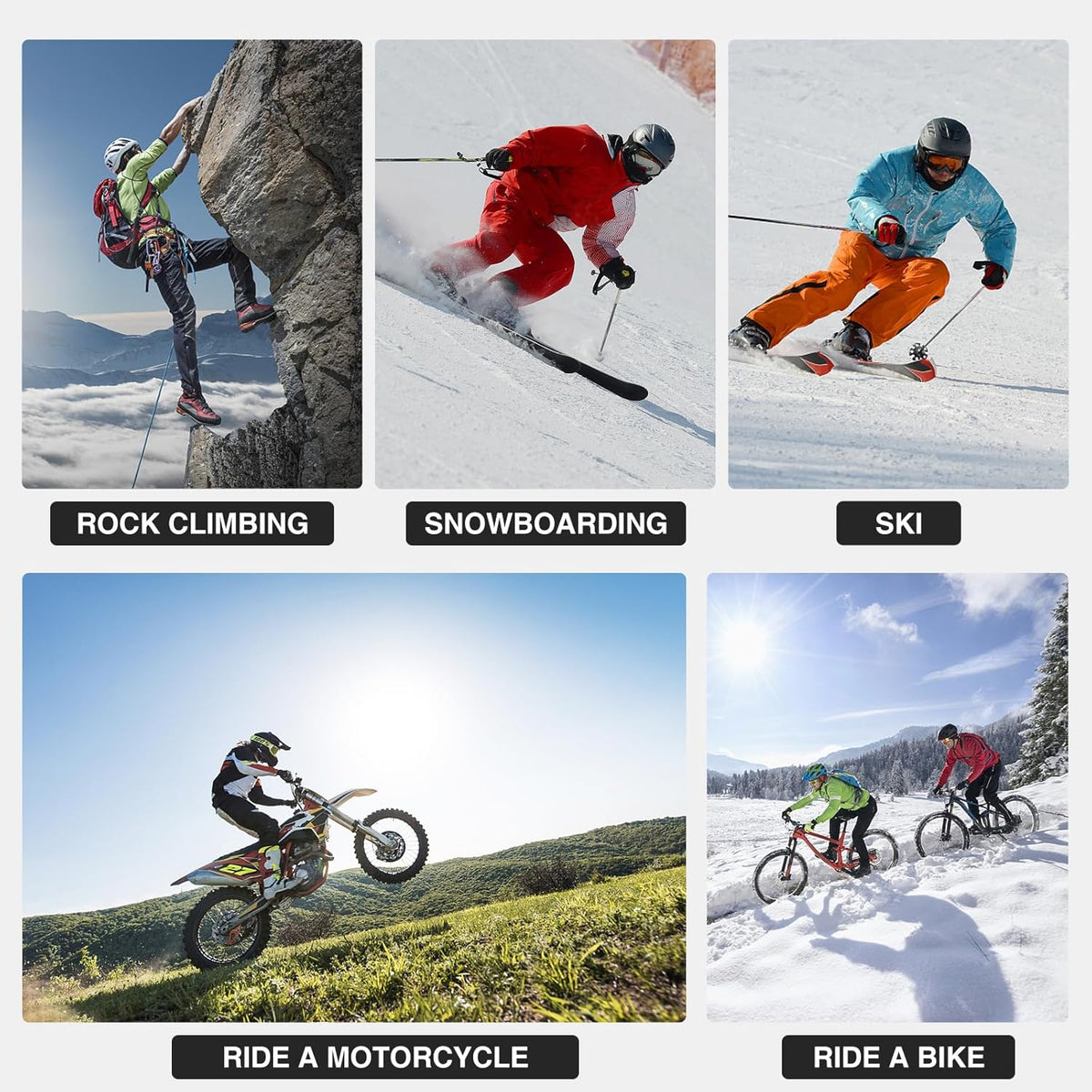 8 Pack Motorcycle & Ski Goggles - Dirt Bike & Snowboard Goggles for Men, Women & Youth - PuriLite