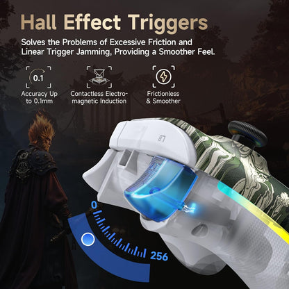 EasySMX X15 PC Controller - Enhanced Wireless Bluetooth Controller with Hall Joysticks/Hall Triggers/RGB Lighting - No Stick Drift, No Dead Zone - Work for Windows PC, Android, Steam and Switch - PuriLite