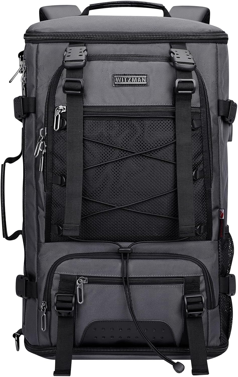 WITZMAN Travel Backpack for Men Large Carry on Backpack Convertible 3 in 1 Bags with Shoe Compartment Fit 17 Inch Laptop(B689 Silvery Grey) - PuriLite