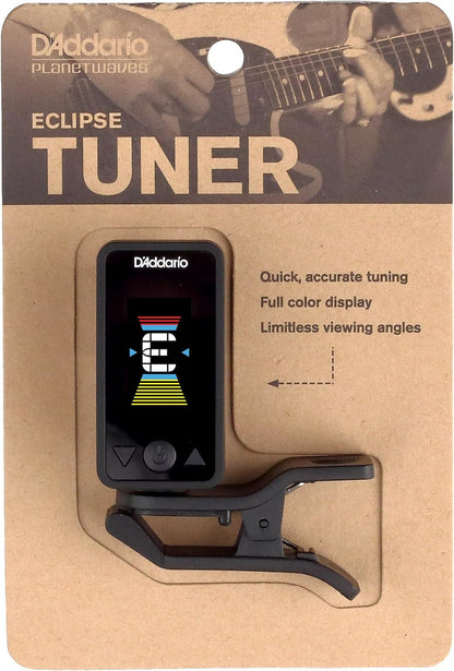 Planet Waves Eclipse Headstock Tuner PW-CT-17BK | Full Color Display, 360° Viewing, Fast & Accurate Chromatic Instrument Tuner