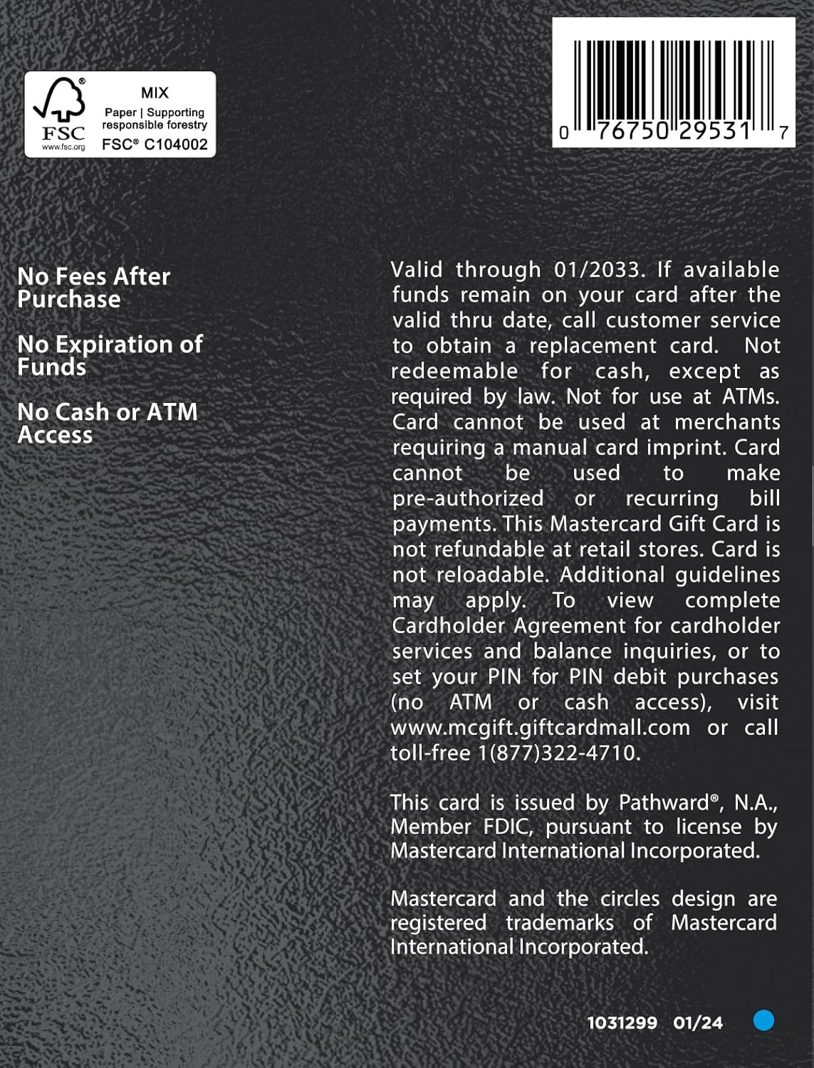 $200 Mastercard Gift Card (plus $6.95 Purchase Fee) - PuriLite