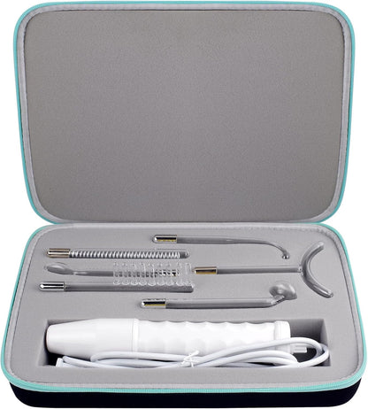 GWCASE for NuDerma High Frequency Wand Case, 6 Wands, Customizable EVA, L Hard EVA Shell, Shock+Splash Proof; 2-layer Cuttable Foam; 360° Zipper +Handle; Skincare Travel, Home Storage,Case Only