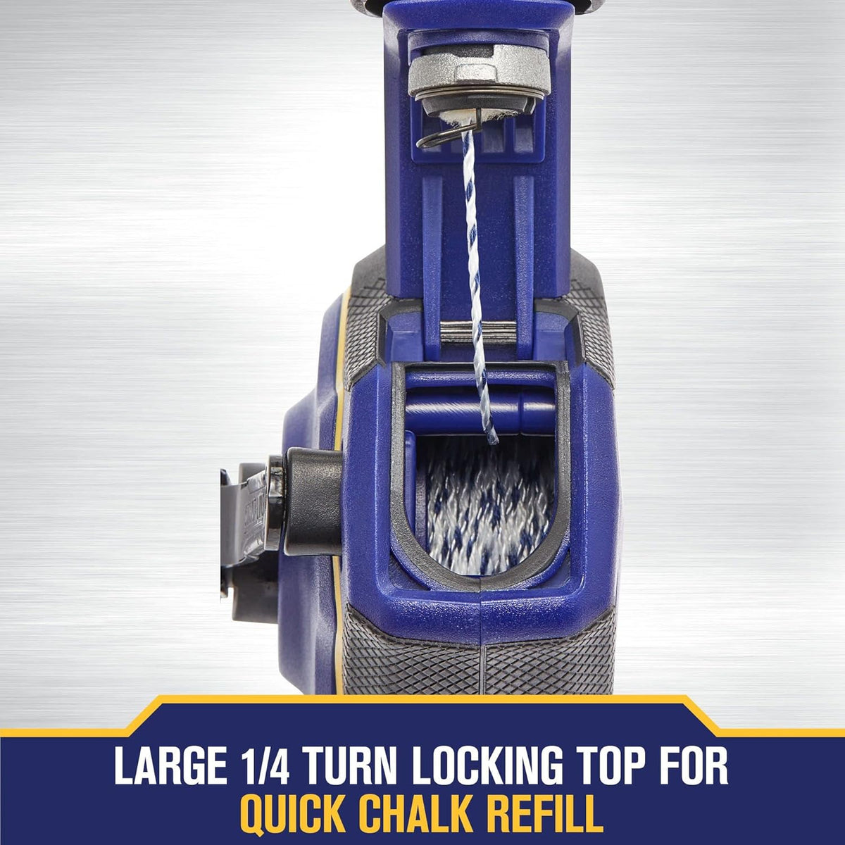 Irwin STRAIT-LINE Chalk Line, Speedline Pro Reel, Blue, 100 ft. (IWHT48443BC) - PuriLite