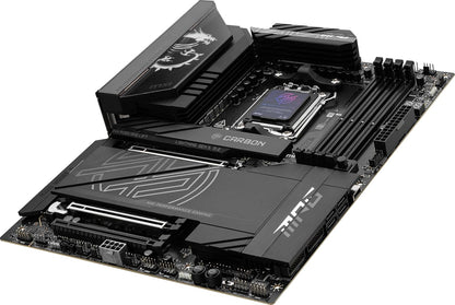 MSI MPG X870E Carbon WiFi Gaming Motherboard (AMD Ryzen 9000/8000/7000 Series Processors, AM5, DDR5, PCIe 5.0, SATA 6Gb/s, M.2, USB 3.2 Gen 2, Wi-Fi 6E, Bluetooth 5.3, LAN 2.5Gbps, HDMI/DP, ATX) - PuriLite