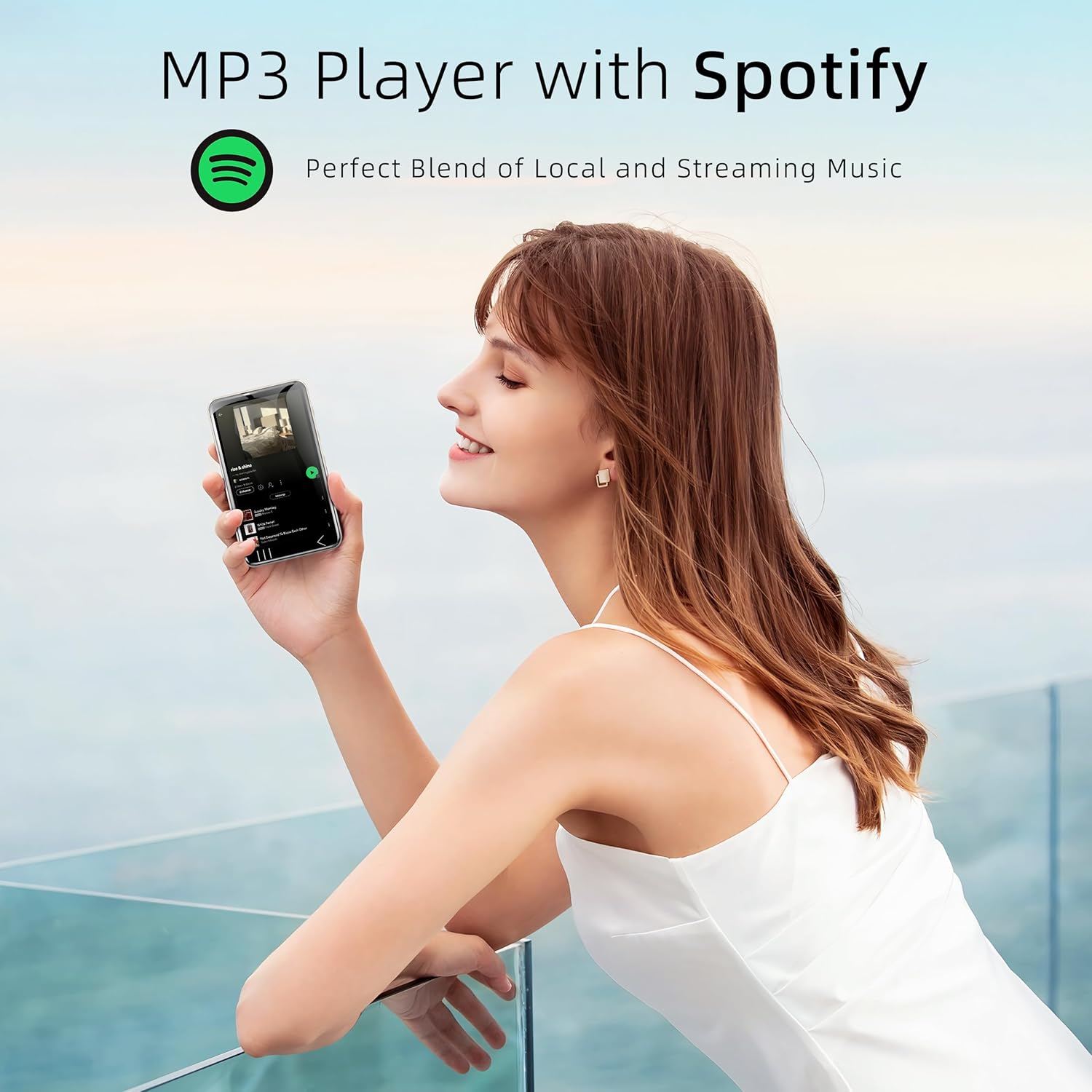 MP3 Player with Bluetooth and WiFi, Music Player with Camera Spotify Pandora,Amazon Music, 4" Touch Screen Android MP4 MP3 Player with Speaker 144GB MP4 & MP3 Player for Travel Sport - PuriLite