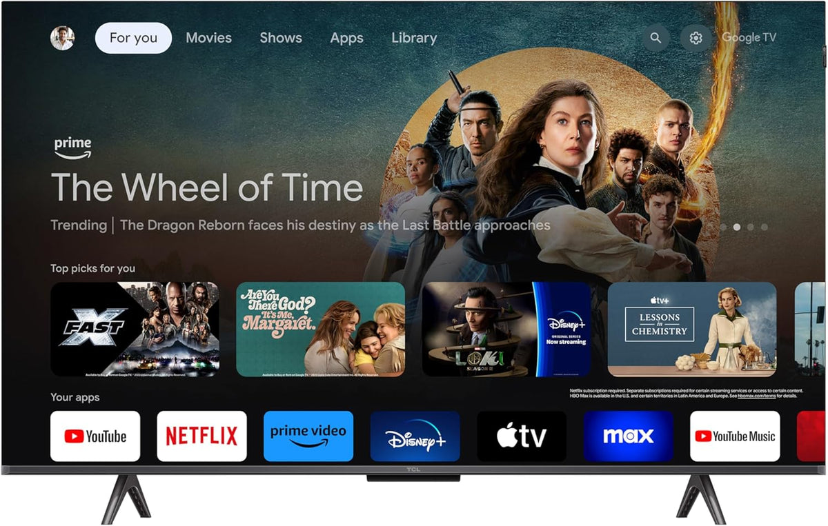TCL 65-Inch Q65 QLED 4K UHD Smart TV with Google TV (65Q651G-CA, 2024 Model) Dolby Vision, Dolby Atmos, HDR Pro+, Game Accelerator Enhanced Gaming, Voice Remote, Works with Alexa, Streaming Television - PuriLite