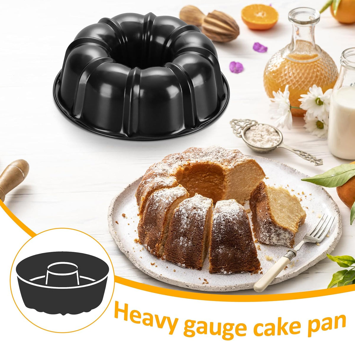 Purilite Select Carbon Steel Bundt Cake Pan - PuriLite