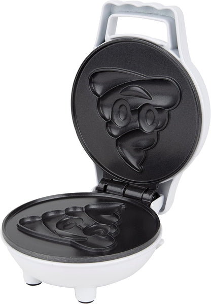 Emoji Poop Mini Waffle Maker- Breakfast Fun for Kids w Cute Smiley Face Design, 4" Waffler Iron Makes Poo Shaped Pan Cakes or Waffles, Electric Nonstick Appliance w Recipes, Funny Gag Gift for Him Her - PuriLite