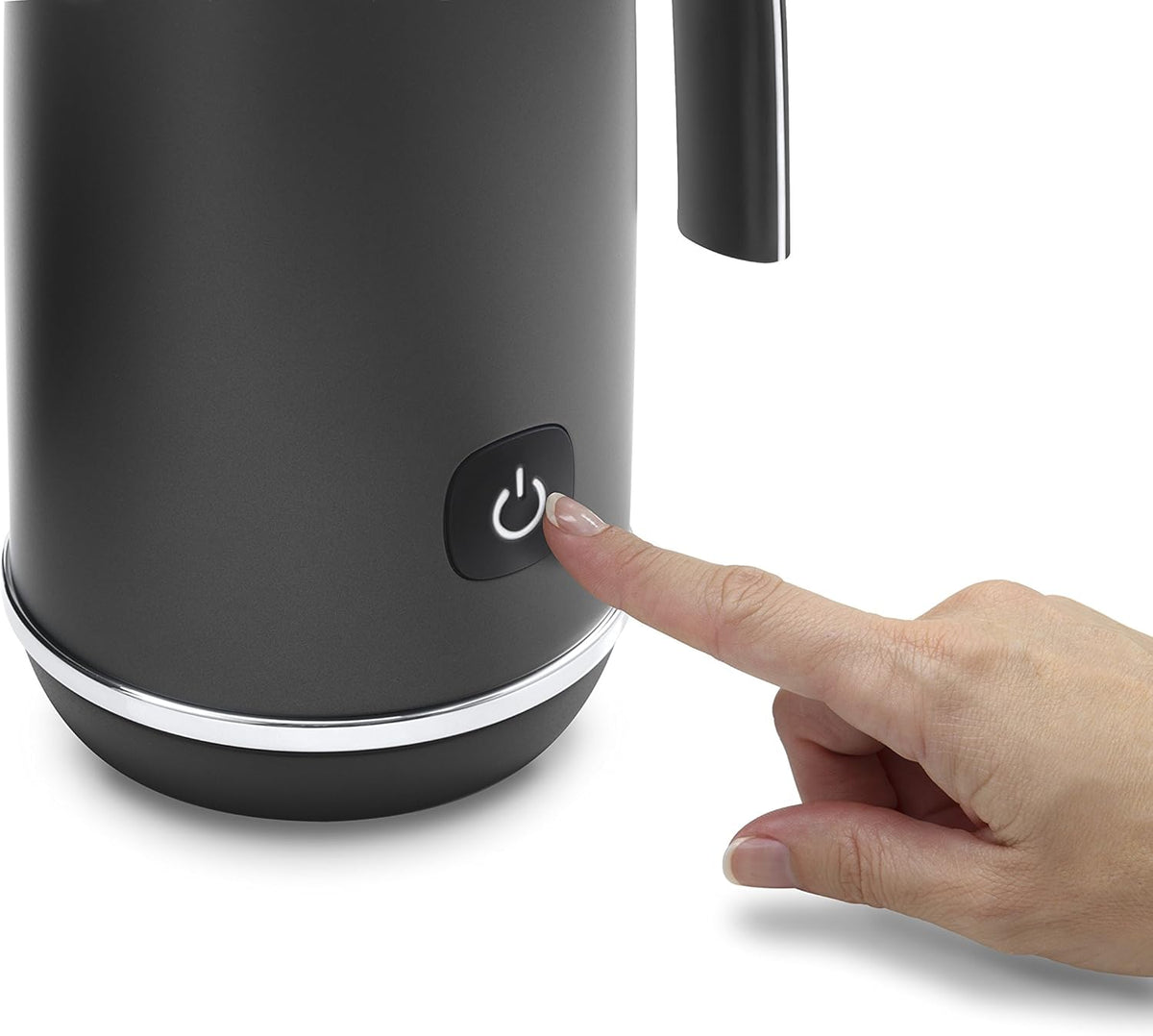 De'Longhi EMF2BK Plastic Electric Milk Frother with Hot and Cold Function Grey 17.02 x 11.43 x 19.56 cm; 889.04 Grams - PuriLite