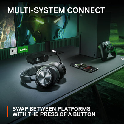 NEW SteelSeries Arctis Nova Pro Wireless Multi-System Gaming Headset - Premium Hi-Fi Drivers - Active Noise Cancellation - Infinity Power System - ClearCast Gen 2 Mic - PC, PS5/PS4, Switch, Mobile - PuriLite