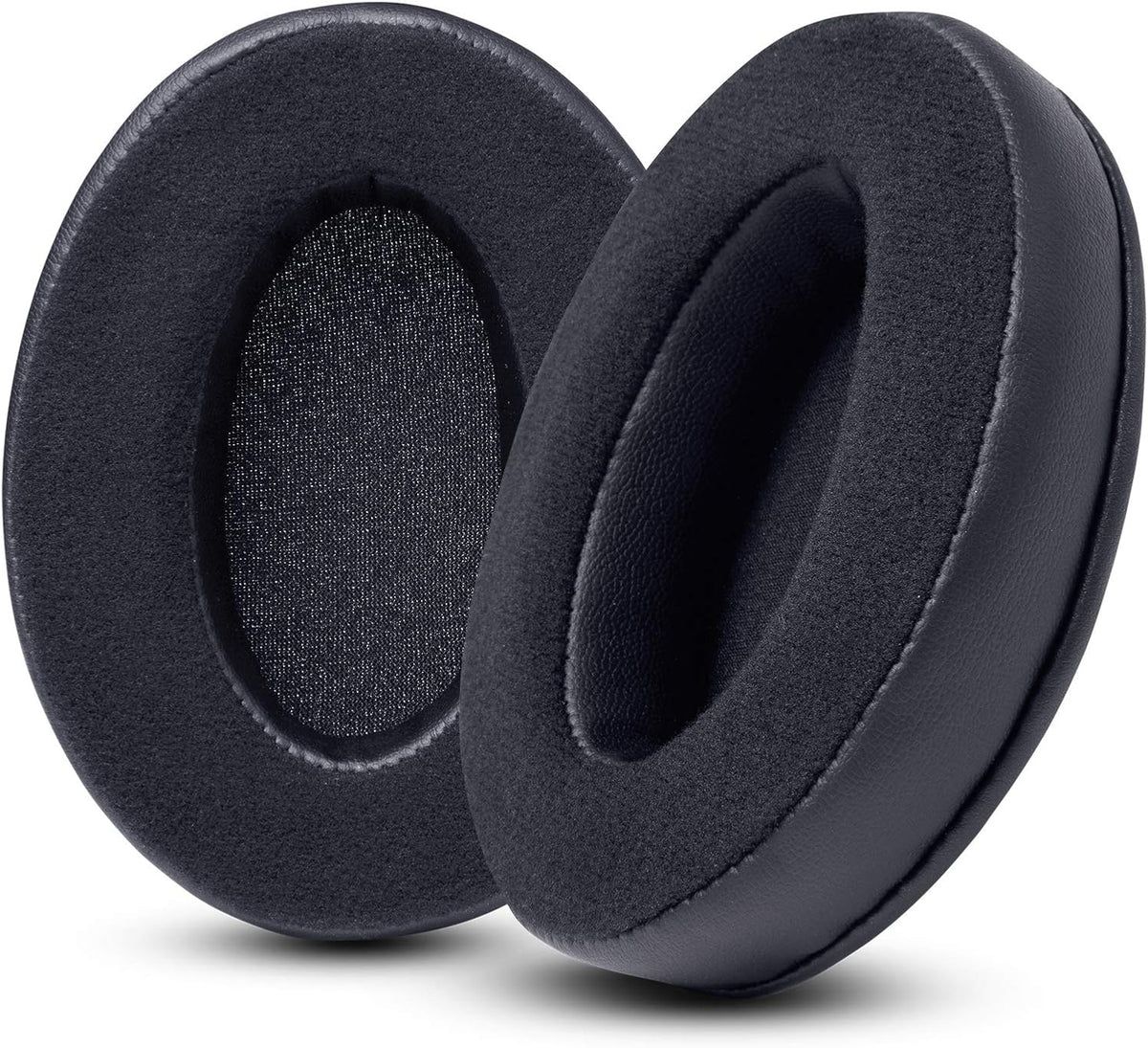 WC PadZ Velour - The Ultimate Upgraded Earpads by Wicked Cushions - Compatible with Audio Technica, HyperX, SteelSeries Arctis & More - Extra Thick - Bigger Opening - Softer Memory Foam | (Black) - PuriLite