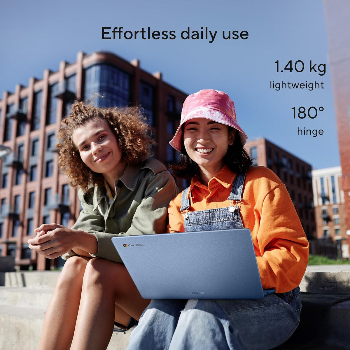 ASUS Chromebook CX14 Laptop, 14" Full HD NanoEdge Display, Intel Celeron N4500 Processor, 64GB eMMC, 4GB RAM, ChromeOS, Fabric Blue, CX1405CKA-AS01-CB - PuriLite