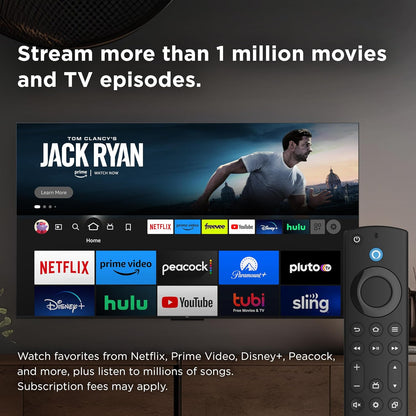 TCL 65-Inch Class S4 4K LED Smart TV with Fire TV (65S450F-CA), Dolby Vision HDR, Dolby Atmos, Alexa Built-in, Apple Airplay Compatibility, Streaming UHD Television, Black - PuriLite