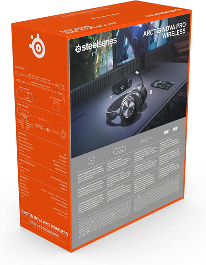 NEW SteelSeries Arctis Nova Pro Wireless Multi-System Gaming Headset - Premium Hi-Fi Drivers - Active Noise Cancellation - Infinity Power System - ClearCast Gen 2 Mic - PC, PS5/PS4, Switch, Mobile - PuriLite