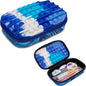 ZIPIT POP Pencil Box for Boys | Fidget Toy | Silicon Sensory Push It Case | Large Capacity Pencil Case (Blue) - PuriLite