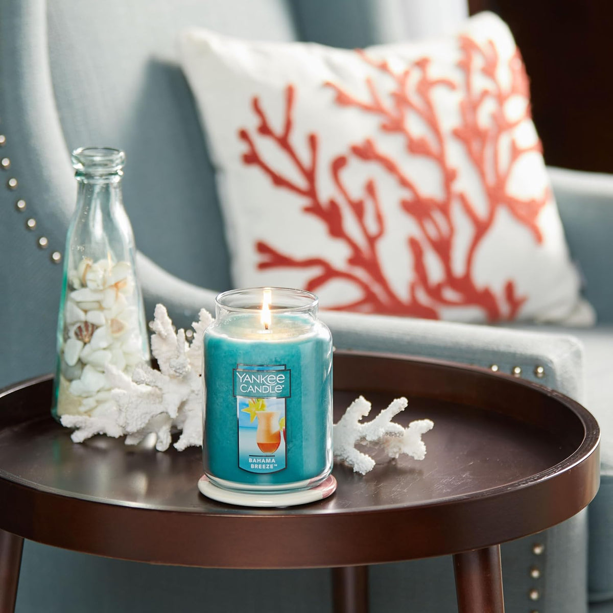 Yankee Candle Scented Candle, Sage & Citrus, Original Large Jar Candle, 110-150 Hours of Burn Time, 22 oz. - PuriLite