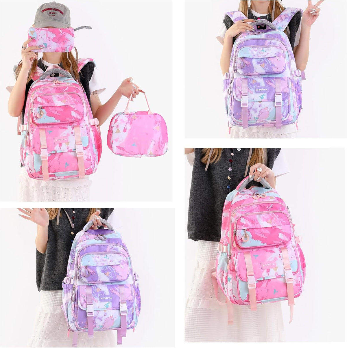 Backpack for Girls Kids Backpack Elementary School Backpack Boys Bookbag Schoolbag for Teen Boys - PuriLite