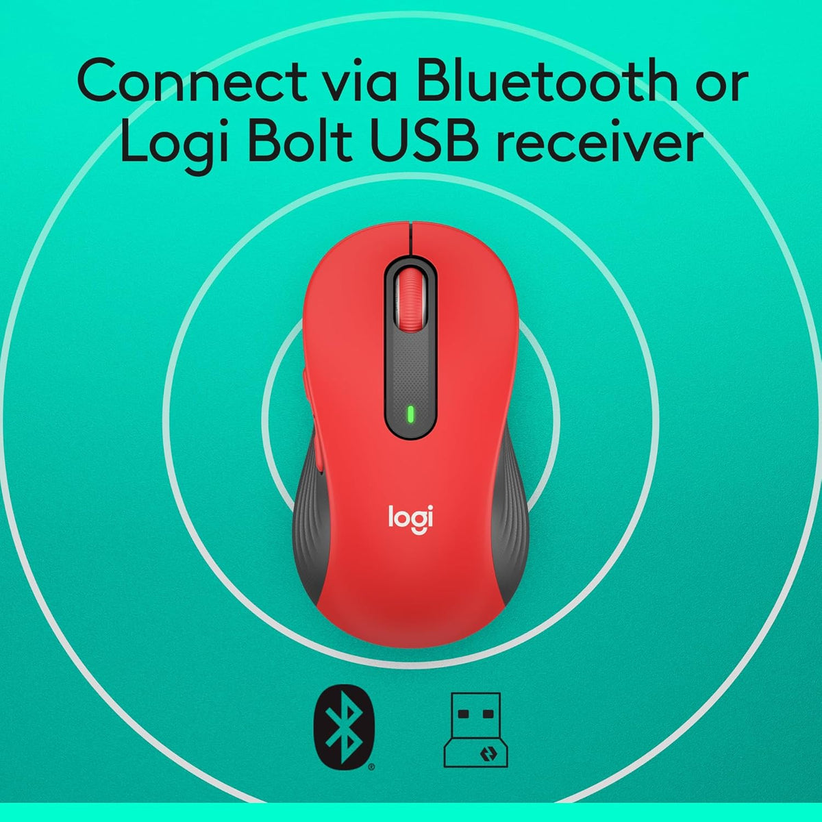 Logitech Signature M650 L Full Size Wireless Mouse - For Large Sized Hands, 2-Year Battery, Silent Clicks, Customizable Side Buttons, Bluetooth, for PC/Mac/Multi-Device/Chromebook - Black - PuriLite