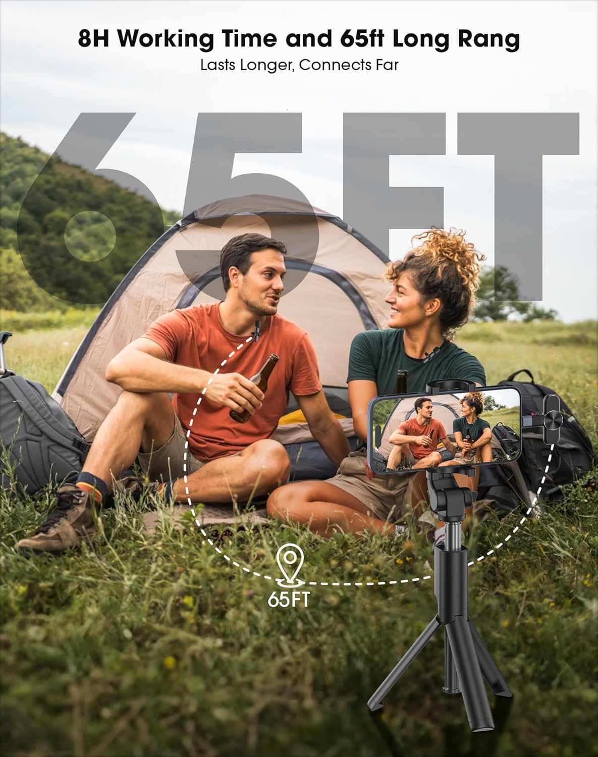 CKOKC Wireless Microphone for iPhone - Android Phone and Laptop PC, USB Microphones for Podcasting, Lavalier Microphone for Interview Video Vlog YouTube - PuriLite