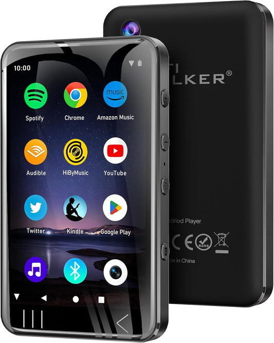 MP3 Player with Bluetooth and WiFi, Music Player with Camera Spotify Pandora,Amazon Music, 4" Touch Screen Android MP4 MP3 Player with Speaker 144GB MP4 & MP3 Player for Travel Sport - PuriLite