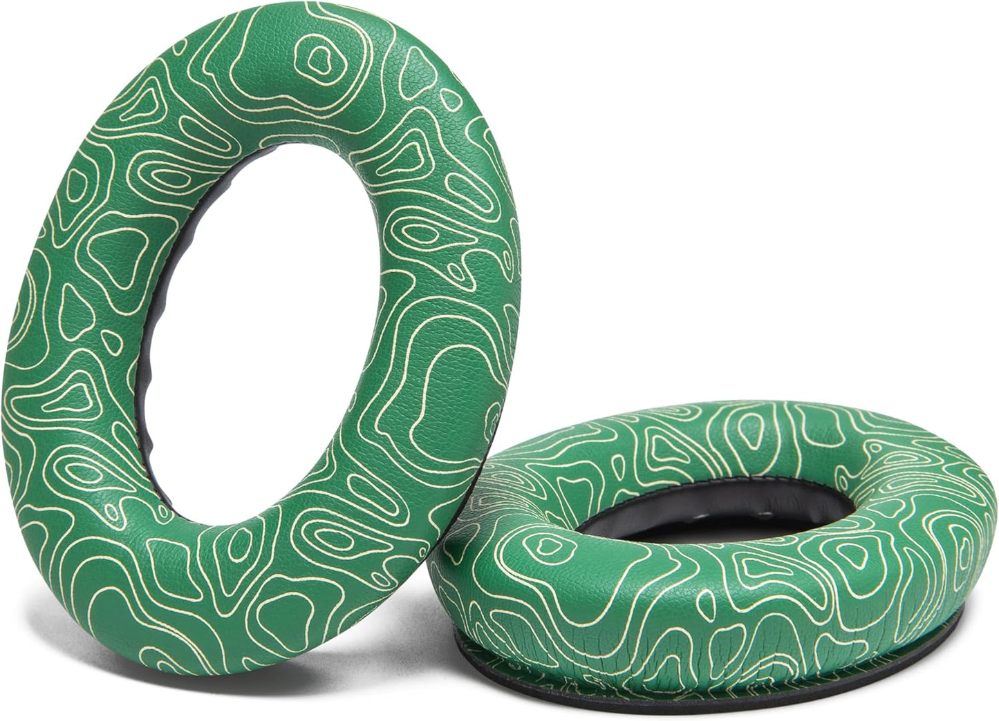 WC Wicked Cushions Upgraded Replacement Ear Pads for Bose QC35 & QC35ii (QuietComfort 35) Headphones & More - Softer Leather, Luxurious Memory Foam, Added Thickness, Extra Durability | Navy Tiger - PuriLite