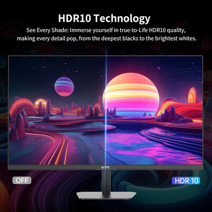 KTC 32 Inch 2K Computer Monitor, IPS 1440p Monitor with Ultra-Thin Bezels, HDR10, Freesync/G-sync, HDMI/DP Ports, Tilt Adjustable, Eyecare, Ideal for Business, Office, and Casual Gaming - PuriLite