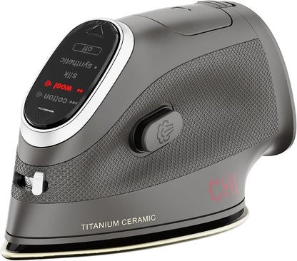 CHI Mini Iron, Titanium-Infused Ceramic Soleplate, Black,13120 - PuriLite