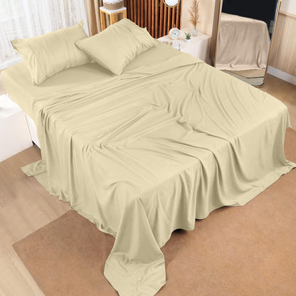 Utopia Bedding Queen Bed Sheet Set - 4 Piece Bedding - Soft Brushed Microfiber Fabric - Shrinkage & Fade Resistant - Easy Care (White) - PuriLite