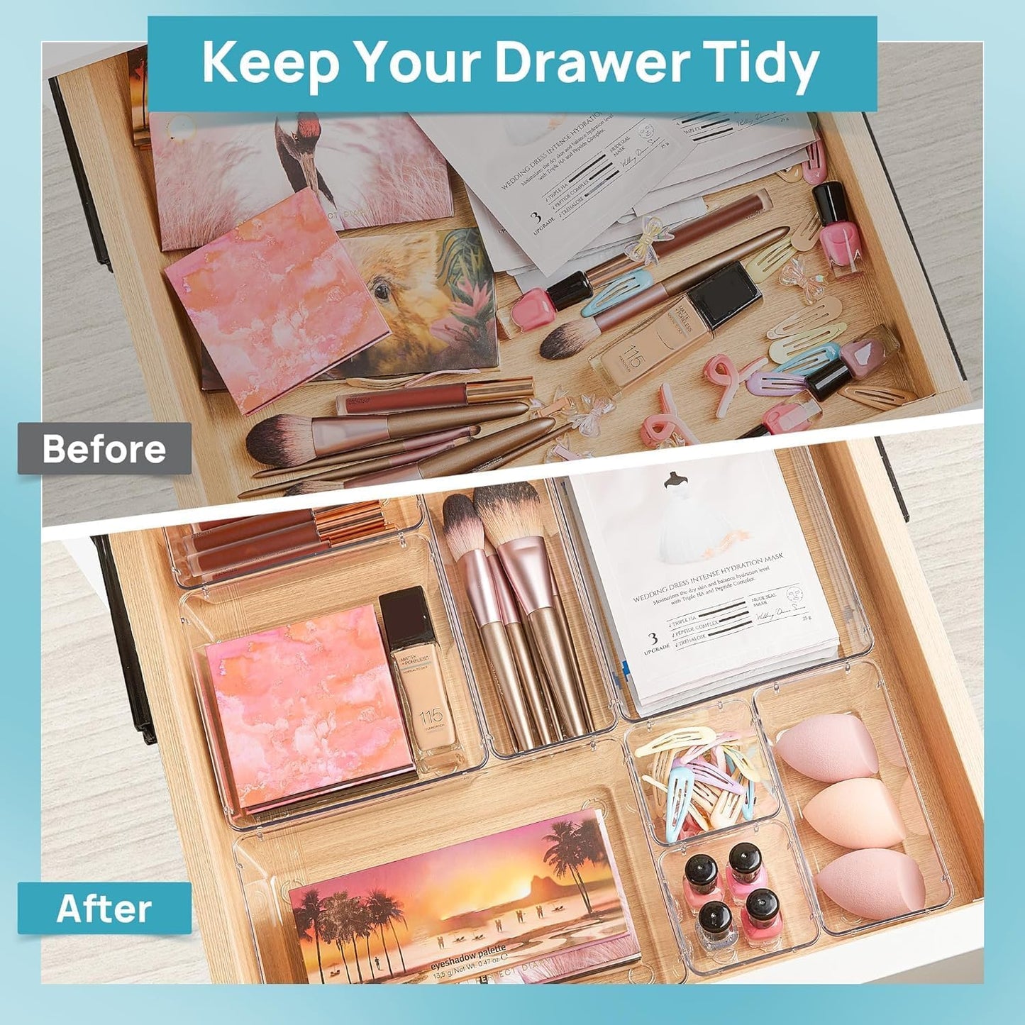 Purilite Select Clear Drawer Organizer Set - PuriLite