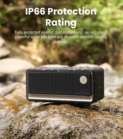 Edifier ES60 Portable Bluetooth Speaker, 34W RMS, Wireless Speaker with 360° Audio, Ambient Lights, 9 Hours Playtime, Bluetooth 5.4 Stereo Pairing, IP66 Dustproof and Waterproof, Ivory - PuriLite
