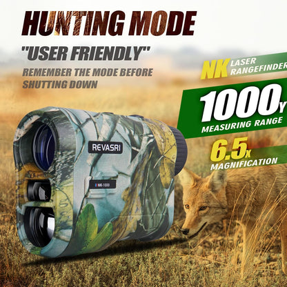 REVASRI Hunting Laser Rangefinder with Rechargeable Battery 1000 Yards Hunting Range Finder with Target Acquisition Technology Easy-to-Use Clear Accurate Rangefinders for Hunters - PuriLite