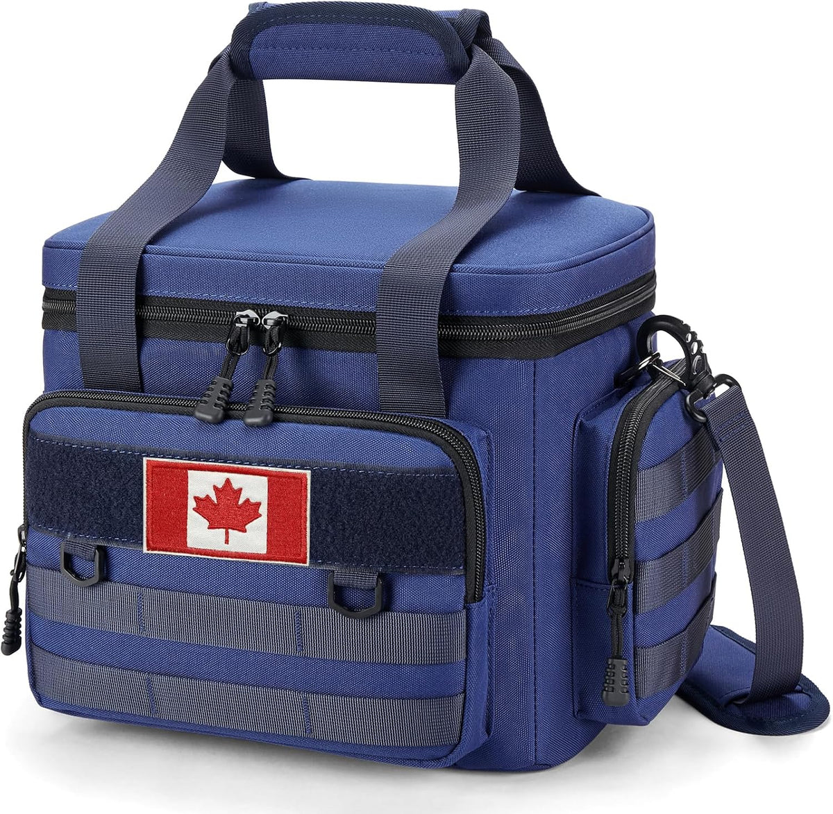 Tactical Lunch Bag for Men, Large Leakproof Insulated Lunch Box, Lunch Cooler Bag with Shoulder Strap, Lunch Pail for Adults Work Outdoor Picnic Trips, Black Camo - PuriLite