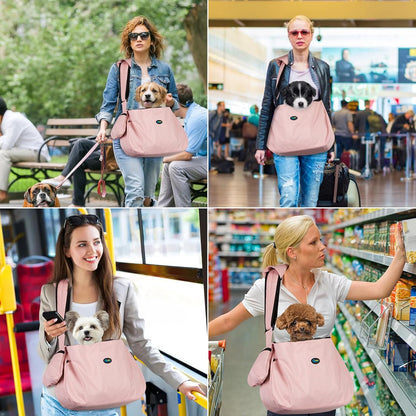 Ownpets Pet Dog Sling Carrier Bag Adjustable Padded Strap Dog Hand Free Safe Mesh Pet Carrier for Small Medium Dog Cat, Fit 10lbs up to 20 Pounds - PuriLite