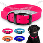 Regal Dog Products Large Pink Waterproof Hunting Dog Collar with Heavy Duty Black Hardware Buckle & D Ring | Custom Fit Vinyl-Coated Webbing Water Resistant Collar for Small, Medium & Large Dogs - PuriLite