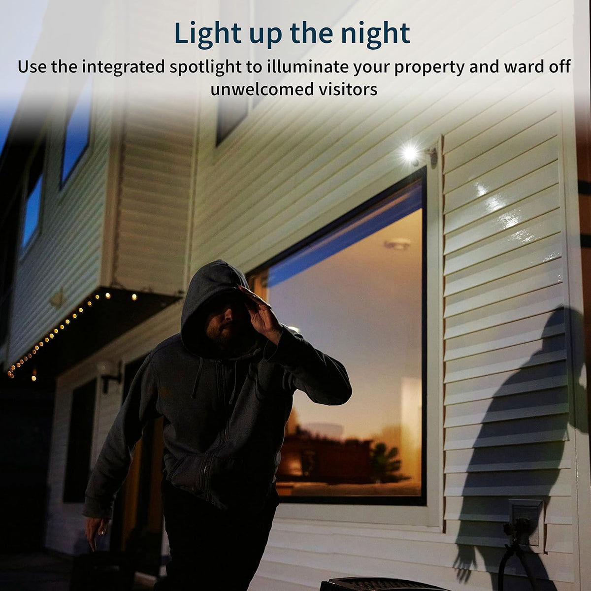Arlo Pro 5S Spotlight Security Camera 2K HDR | Outdoor | Wire-Free with Spotlight | Dual-Band Wi-Fi Connects to The Strongest Network | 12X Zoom, 2-Way Audio, Color Night Vision, White, 4 Cameras - PuriLite