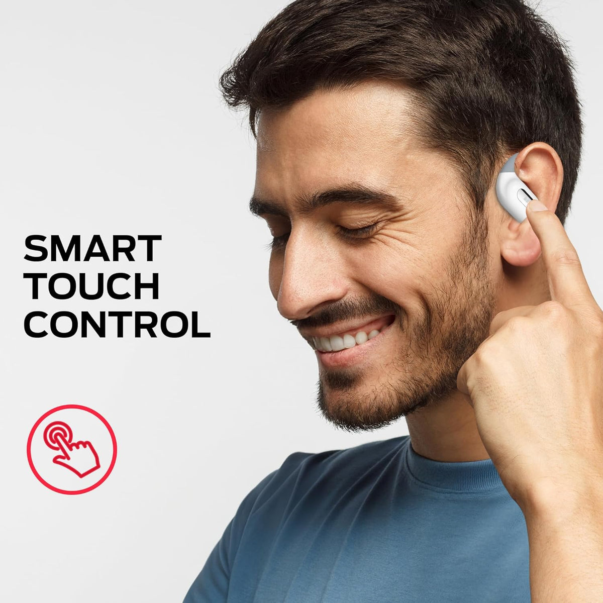 Monster Open Ear AC317 Headphones, Bluetooth 5.4 Wireless Headphones with Stereo Sound, 24H Playback, Crystal Clear Calls, Type-C Charging, Touch Control, Sweat Resistant Open Ear Wireless Earbuds - PuriLite