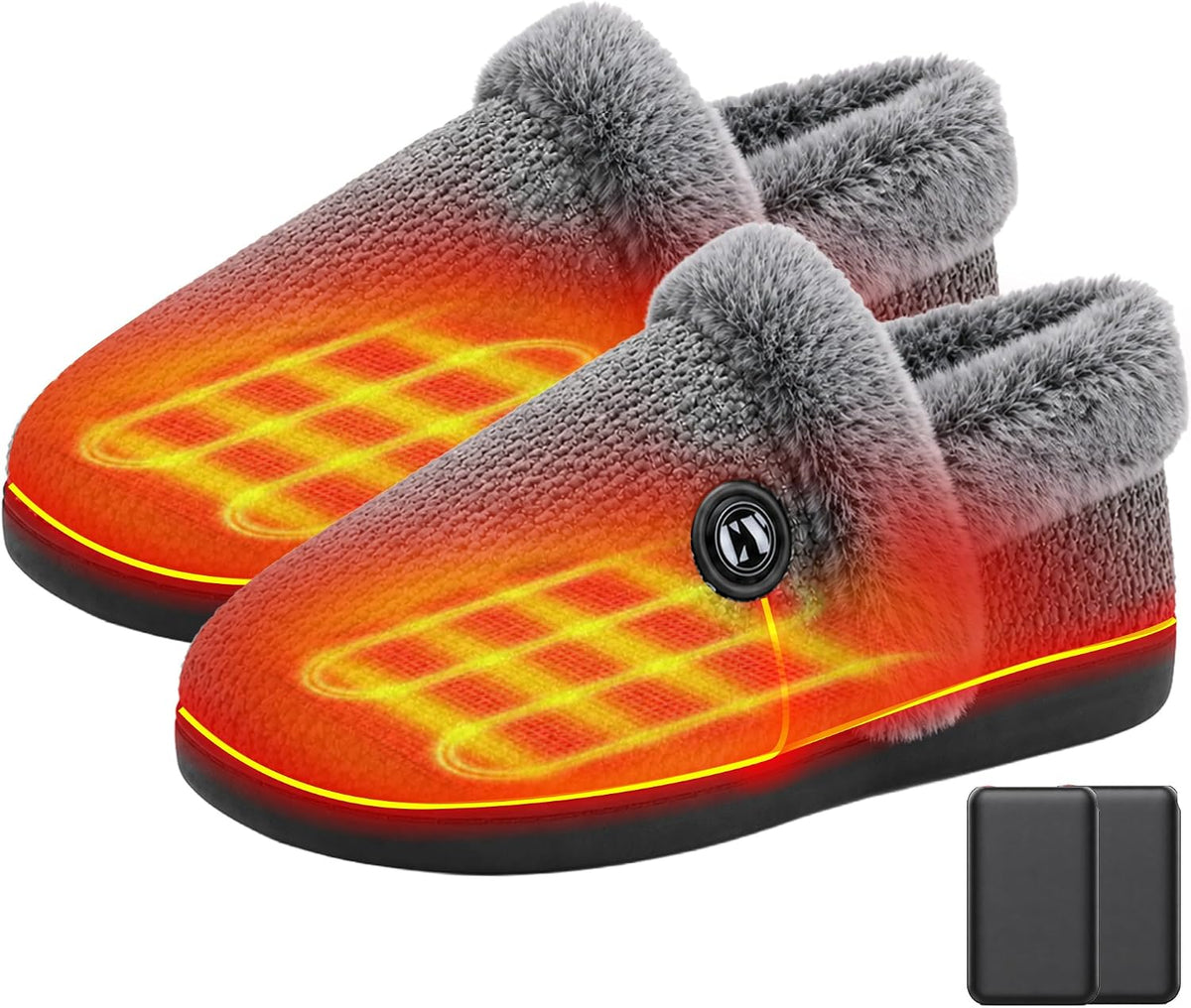 Heated Slippers foraMen & Women, Rechargeable Electric Foot Warmers
