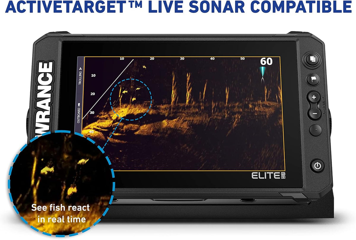 Lowrance Elite FS 7 Fish Finder with HDI Transducer, Preloaded C-MAP Contour+ Charts - PuriLite