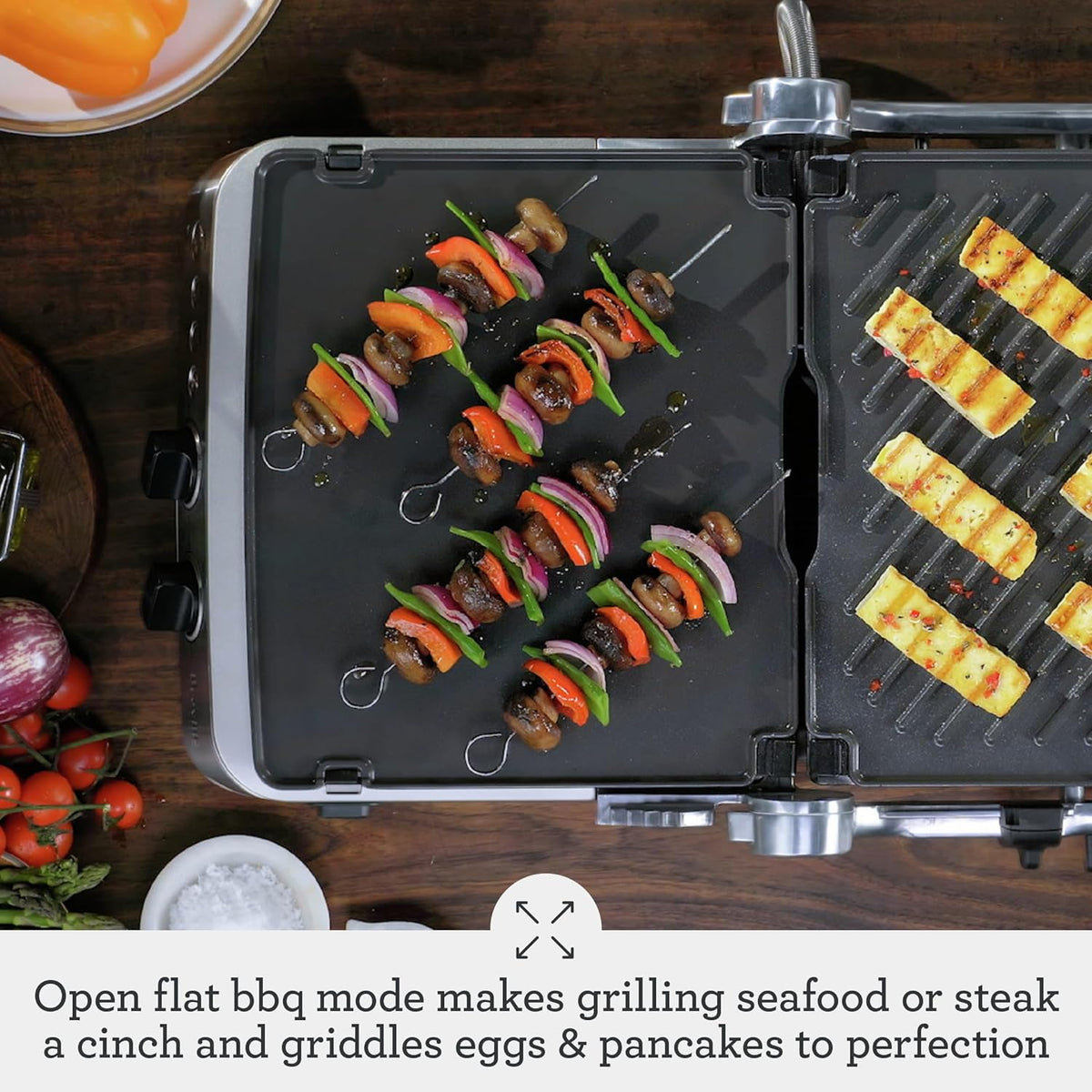 Breville BGR700BSS Sear and Press Grill, Brushed Stainless Steel - PuriLite