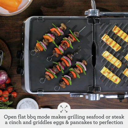 Breville BGR700BSS Sear and Press Grill, Brushed Stainless Steel - PuriLite
